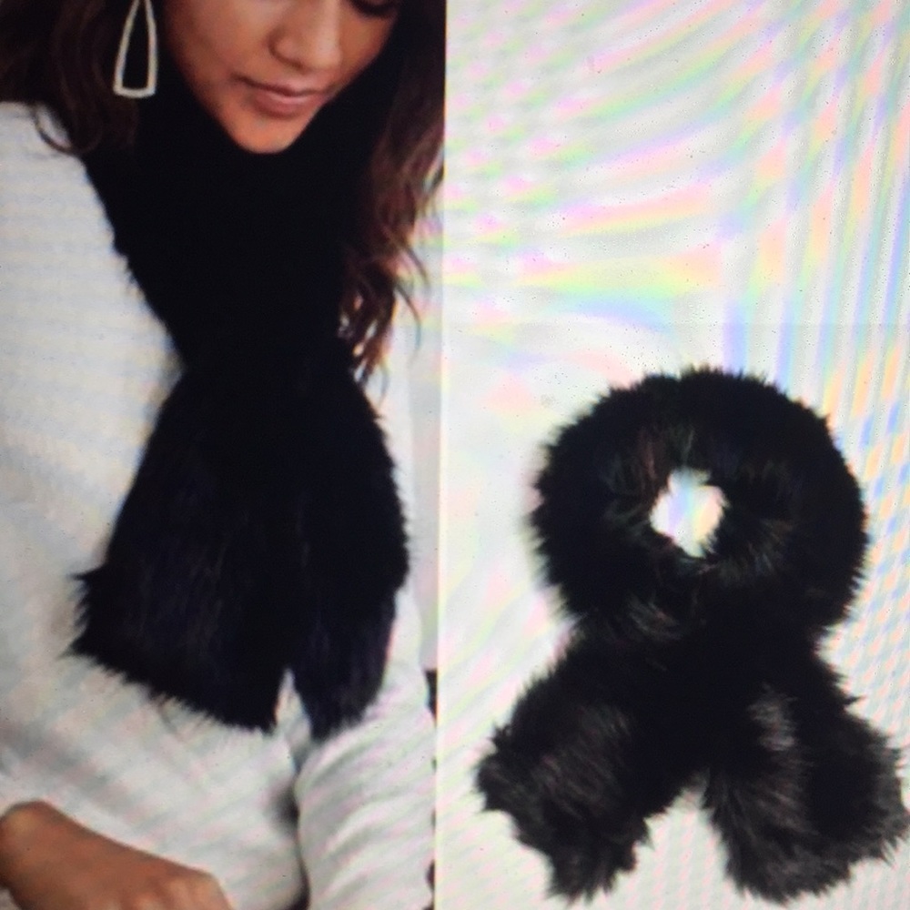 J CREW FAUX FUR SCARF STOLE (NWT) - Picture 3 of 8